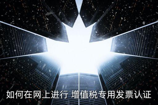如何在網上進行 增值稅專用發票認證