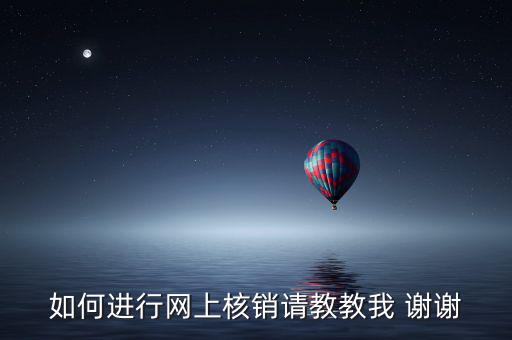 如何進行網上核銷請教教我 謝謝