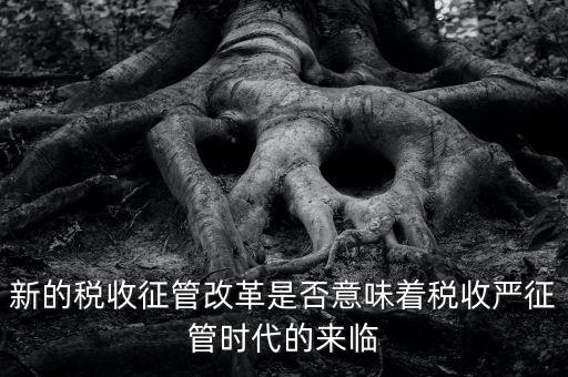 新的稅收征管改革是否意味著稅收嚴(yán)征管時代的來臨