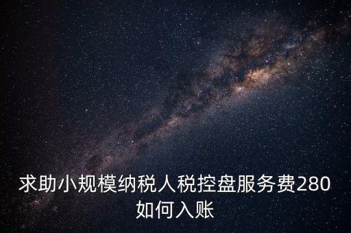求助小規(guī)模納稅人稅控盤(pán)服務(wù)費(fèi)280如何入賬