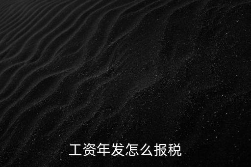 工資年發怎么報稅