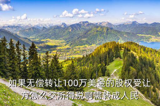 如果無償轉讓100萬美金的股權受讓方怎么交所得稅啊需轉成人民