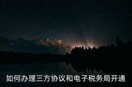 如何在網上申請地稅第三方，稅務第三方協議辦理流程