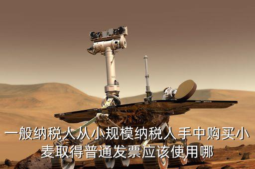 一般納稅人從小規模納稅人手中購買小麥取得普通發票應該使用哪