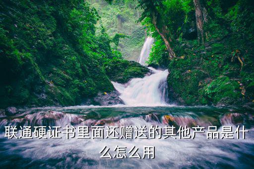 聯通硬證書里面還贈送的其他產品是什么怎么用