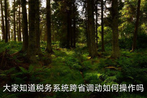 大家知道稅務系統跨省調動如何操作嗎