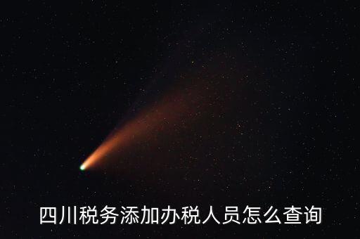 四川稅務添加辦稅人員怎么查詢