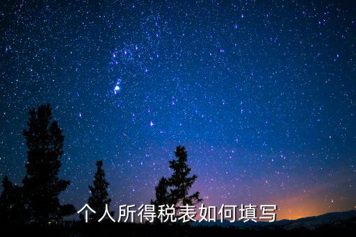個人所得稅表如何填寫，個稅表怎么填