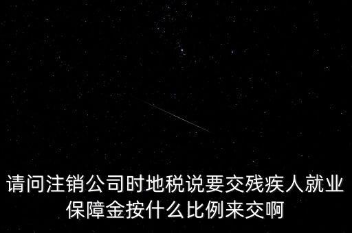 請問注銷公司時地稅說要交殘疾人就業保障金按什么比例來交啊