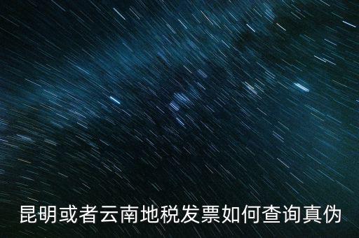 云南省通用發票如何查詢，云南省地方稅務局真偽發票查詢