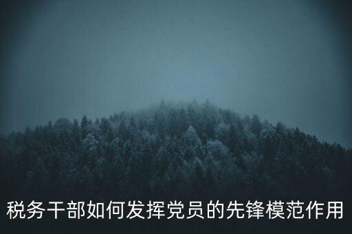 稅收征管改革黨員如何發揮作用，稅務干部如何發揮黨員的先鋒模范作用