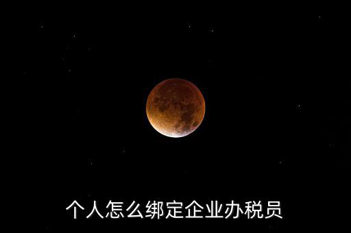 個人怎么綁定企業辦稅員