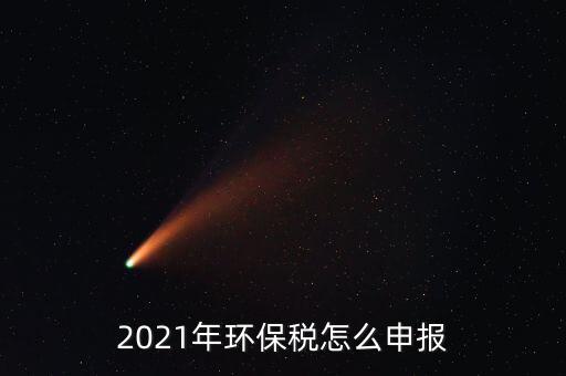 2021年環保稅怎么申報