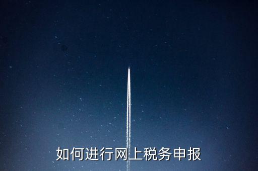 如何進行網上稅務申報