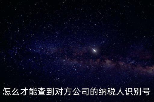 如何查詢(xún)企業(yè)納稅識(shí)別號(hào)，怎么才能查到對(duì)方公司的納稅人識(shí)別號(hào)