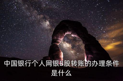 中國銀行個人網銀B股轉賬的辦理條件是什么