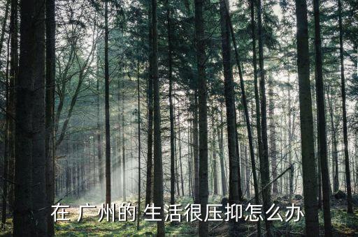 廣州生活壓力很大想回老家怎么辦,生活如何取得新常態?