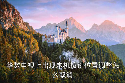  華數電視上出現本機按鍵位置調整怎么取消