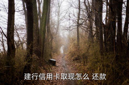  建行信用卡取現怎么 還款