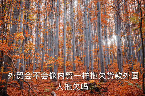  外貿會不會像內貿一樣拖欠貨款外國人拖欠嗎