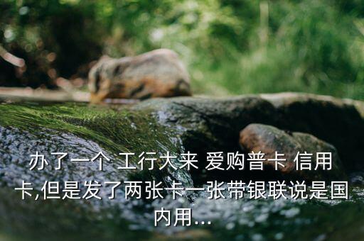 辦了一個 工行大來 愛購普卡 信用卡,但是發了兩張卡一張帶銀聯說是國內用...