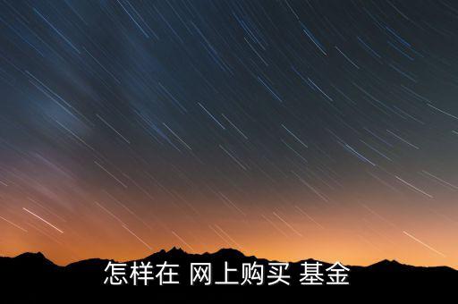 怎樣在 網上購買 基金