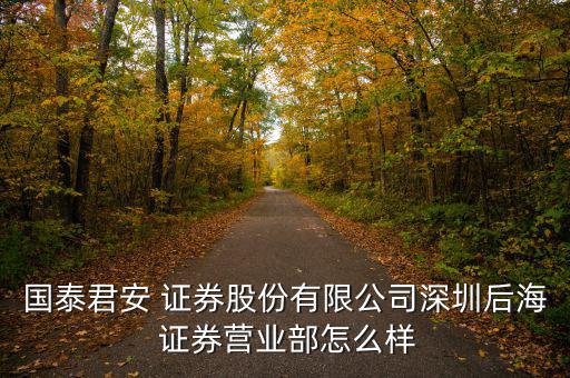 國泰君安 證券股份有限公司深圳后海 證券營業部怎么樣