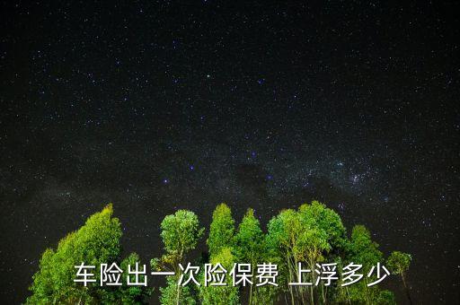  車險出一次險保費(fèi) 上浮多少