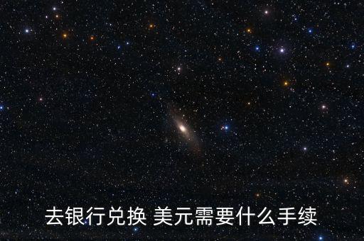 去銀行兌換 美元需要什么手續