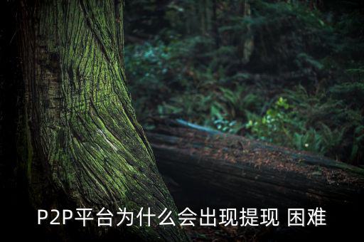 P2P平臺為什么會出現提現 困難