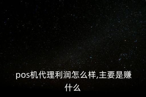 pos機怎么賺錢,數碼化趨勢下代理商pos機賺翻了