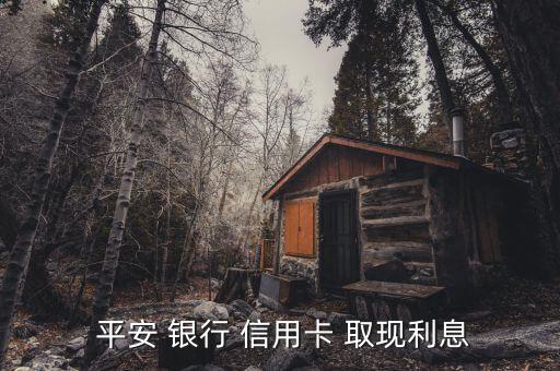  平安 銀行 信用卡 取現利息