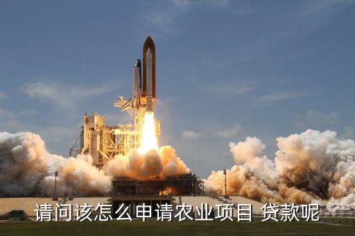 請問該怎么申請農業項目 貸款呢