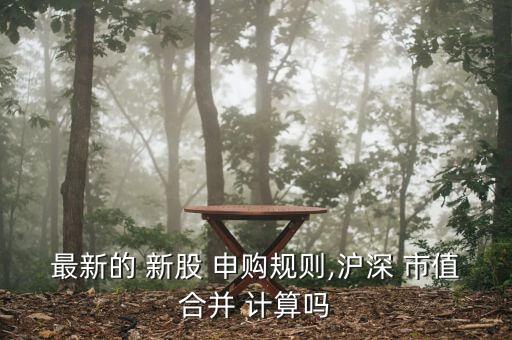 最新的 新股 申購規則,滬深 市值合并 計算嗎