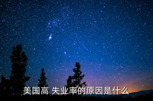 美國高 失業率的原因是什么