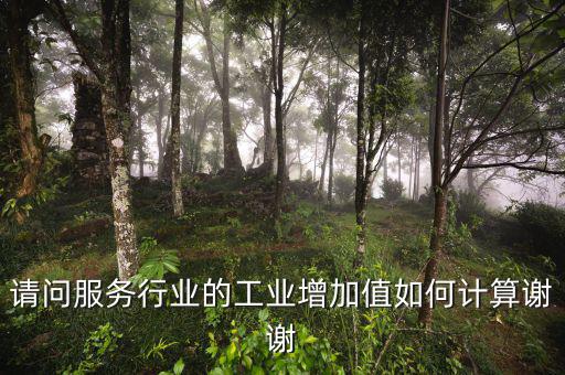 請問服務行業的工業增加值如何計算謝謝