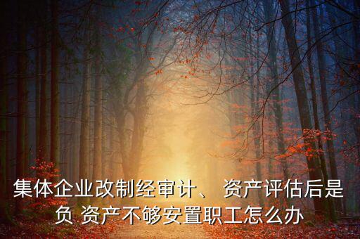 集體企業改制經審計、 資產評估后是負 資產不夠安置職工怎么辦