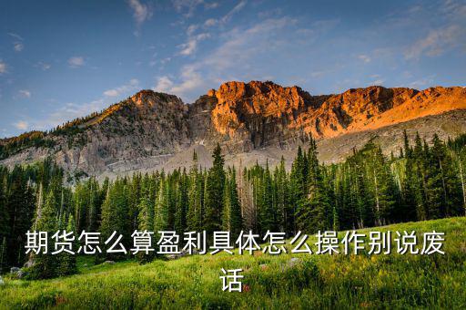  期貨怎么算盈利具體怎么操作別說(shuō)廢話(huà)
