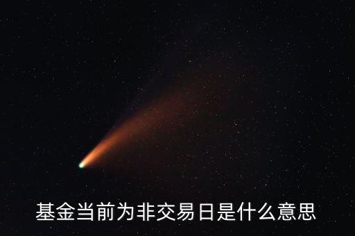 非交易日是什么意思，轉(zhuǎn)換景順貨幣A基金顯示非交易時(shí)間是什么意思