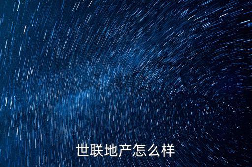 世聯地產怎么樣