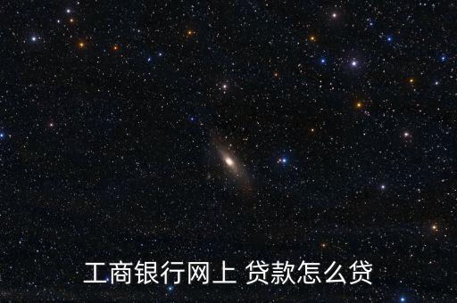 工商銀行網上 貸款怎么貸