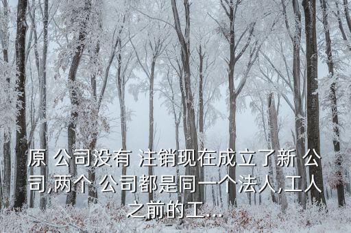 原 公司沒有 注銷現在成立了新 公司,兩個 公司都是同一個法人,工人之前的工...