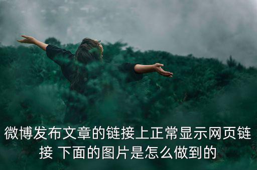 微博發布文章的鏈接上正常顯示網頁鏈接 下面的圖片是怎么做到的