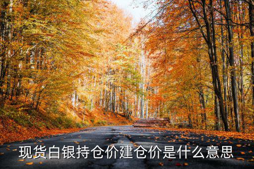 現貨白銀持倉價建倉價是什么意思