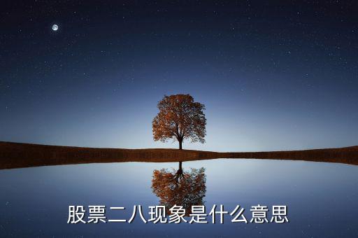 股票二八現象是什么意思