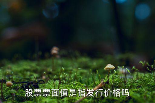 股票票面值是指發行價格嗎