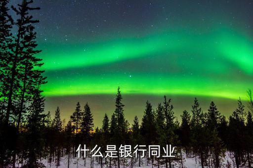 什么是銀行同業