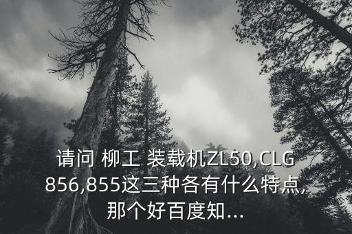 請(qǐng)問 柳工 裝載機(jī)ZL50,CLG856,855這三種各有什么特點(diǎn),那個(gè)好百度知...