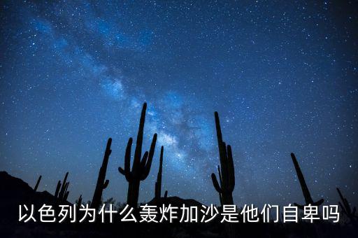 為什么以色列轟炸加沙沒人管，為什么以色列到處侵略他國而沒有人管管他制裁他