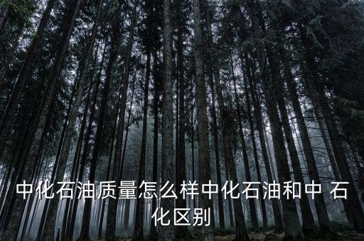 中化石油質量怎么樣中化石油和中 石化區別